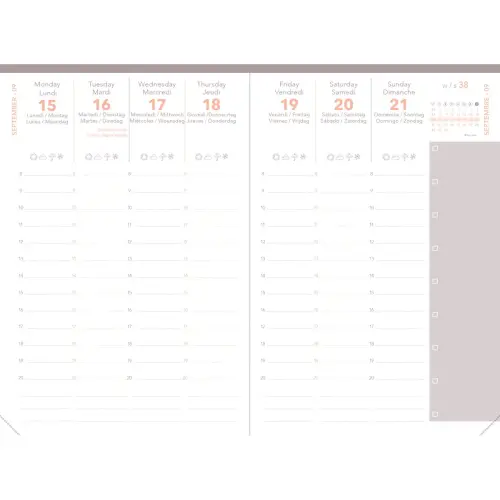 Agenda semainier AFFAIRES COLOR ML Ella - 10x15 cm - Beige - Décembre à décembre - QUO VADIS photo du produit