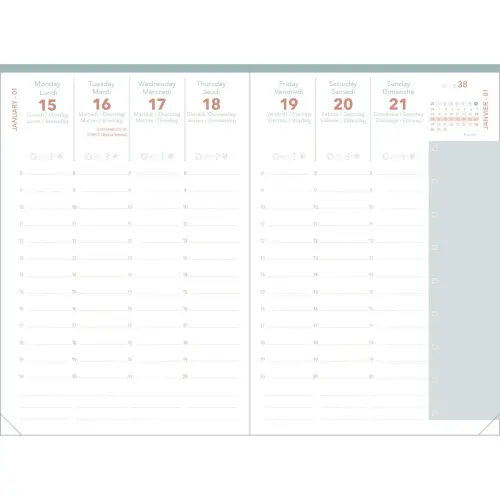 Agenda semainier AFFAIRES COLOR ML Ella - 10x15 cm - Beige - Décembre à décembre - QUO VADIS photo du produit