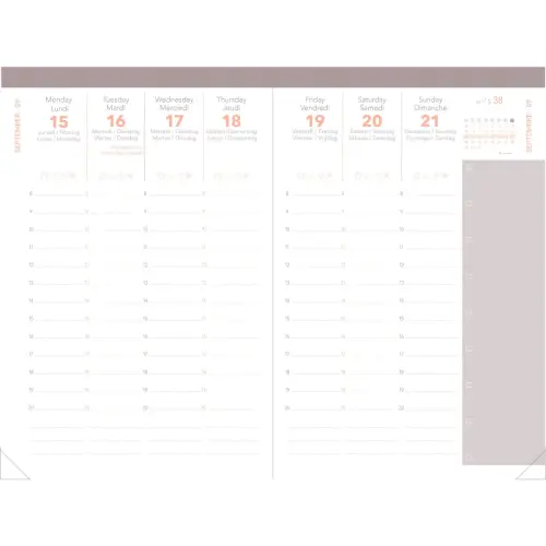 Agenda semainier MINISTRE COLOR ML Ella - 16x24 cm - Noir- D&eacute;cembre &agrave; d&eacute;cembre - QUO VADIS photo du produit