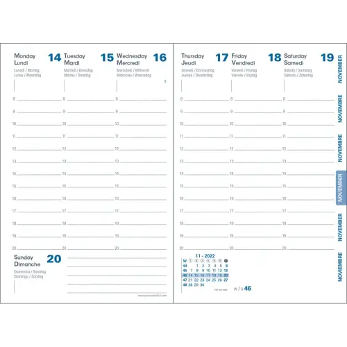 Agenda semainier AFFAIRES RECYCLE ML Eunoia - 10x15 cm - Gris carbone - Janvier à décembre - QUO VADIS photo du produit