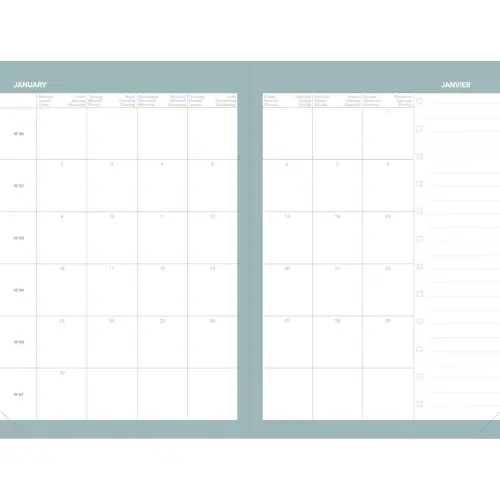 Agenda semainier QuoVadis MINISTRE COLOR ML Pastel - 16x24 - Vanille photo du produit