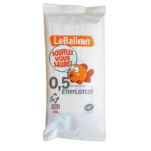 ÉThylotest à usage unique - sans chrome photo du produit