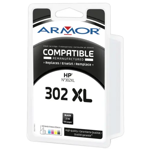 Cartouche éq. HP 302XL B - Haute capacité - Noir - OWA photo du produit