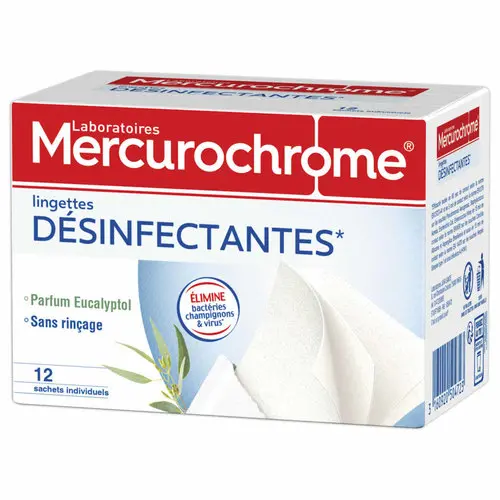 12 Lingettes désinfectantes format individuel (x12) photo du produit