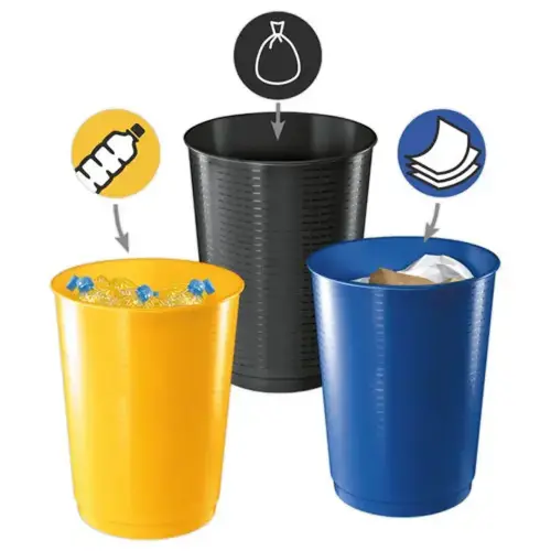 3 Corbeilles à papier tri sélectif Cep 133 - 3 x 40 L - CEP photo du produit