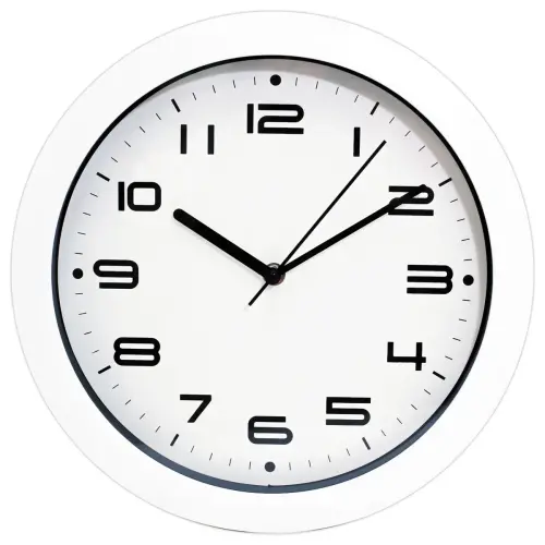 Horloge murale à quartz - Ø 30 cm – Blanc photo du produit