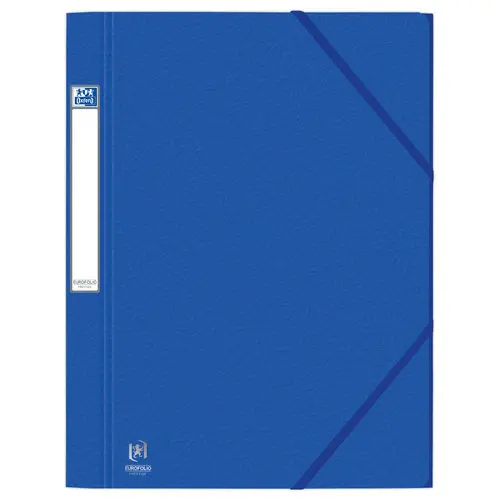 Chemise 3 rabats grande capacit&eacute; Eurofolio Prestige - Bleu - Oxford photo du produit