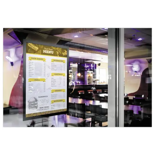 2 Cadres d'affichage vitrostatiques surfaces vitrées DURAFRAME SUN - A3 - Noir - Durable photo du produit