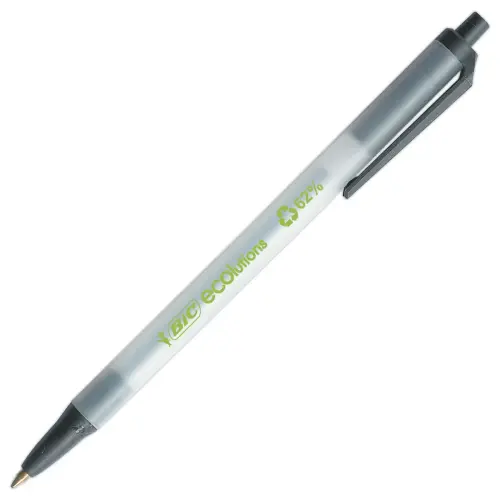 50 Stylos bille r&eacute;tractables Click Stic Ecolutions - noir - BIC photo du produit