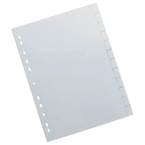 Jeu d'intercalaires - polypropyl&egrave;ne souple - 12 touches - Fiducial photo du produit