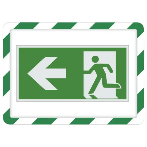 2 Pochettes d'affichage adh&eacute;sives Security A4 Vert/blanc DJOIS photo du produit