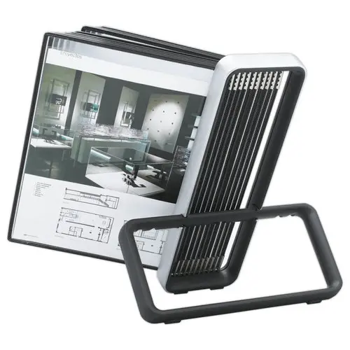 Ensemble Pupitre Veo 10 poches A4 PP noires photo du produit