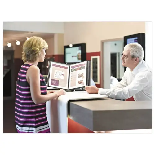 Ensemble Pupitre Veo 10 poches A4 PP noires photo du produit