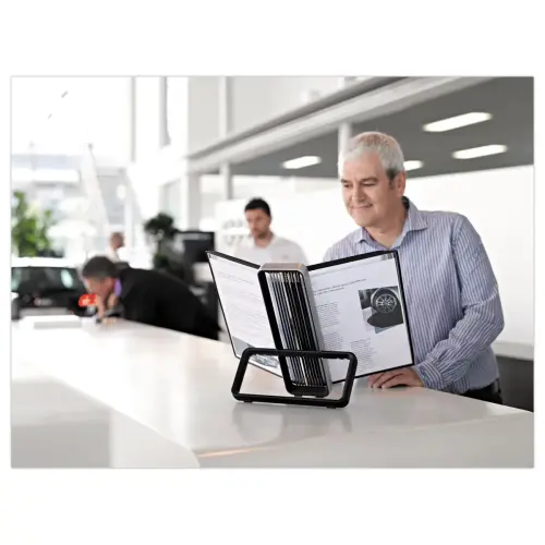 Ensemble Pupitre Veo 10 poches A4 PP noires photo du produit