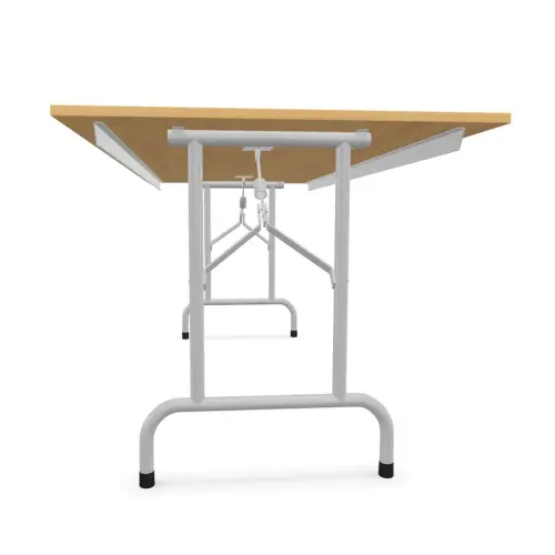 Table pliante polyvalente Rico 120 x 80 cm pieds alu. H&ecirc;tre naturel photo du produit