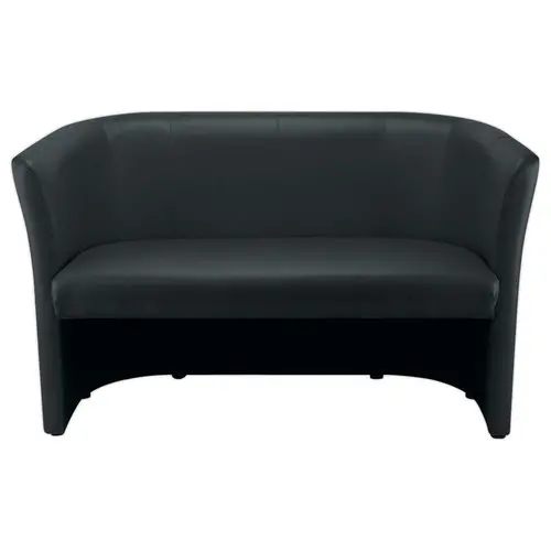 Canap&eacute; CLUB 2 places simili cuir noir photo du produit