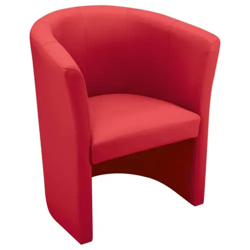 Si&egrave;ge une place simili cuir rouge photo du produit