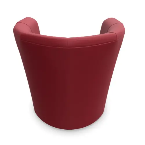 Si&egrave;ge une place simili cuir rouge photo du produit