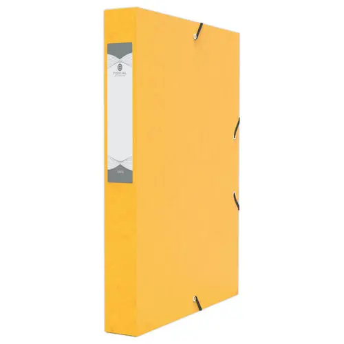 Bo&icirc;te de classement - 24x32 - Dos 40 mm - jaune - Fiducial photo du produit