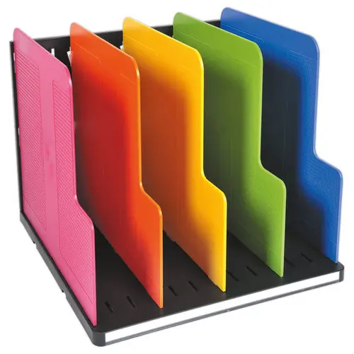 Trieur vertical Modulotop Ecoblack - 4 compartiments - Assortis - EXACOMPTA photo du produit