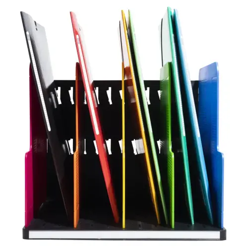 Trieur vertical Modulotop Ecoblack A4+ - 4 compartiments - Coloris assortis - Exacompta photo du produit