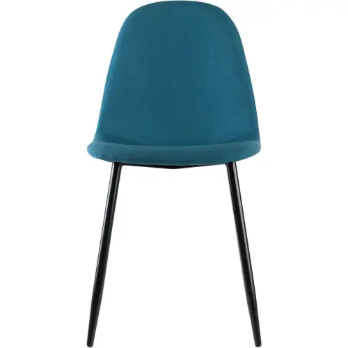 2 Chaises MUST H87 x P54 x L45 cm pied noir assise bleue mont&eacute;es photo du produit