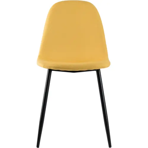 2 Chaises MUST H87 x P54 x L45 cm pied noir assise safran photo du produit
