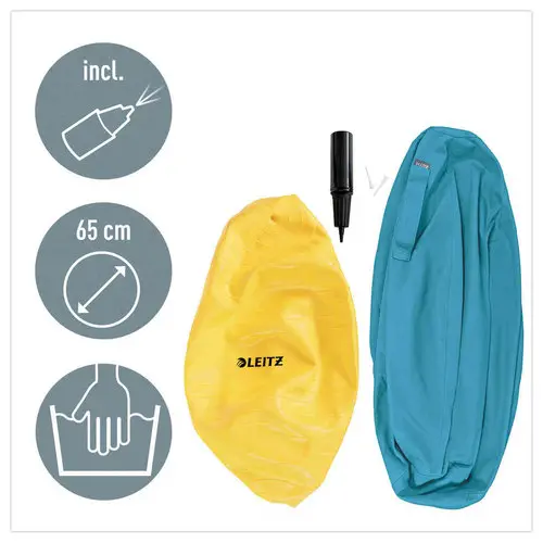 Ballon assise ergonomique Ergo Cosy Active - Diam&egrave;tre 65 cm - Bleu - LEITZ photo du produit