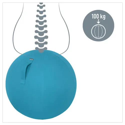 Ballon assise ergonomique Ergo Cosy Active - Diam&egrave;tre 65 cm - Bleu - LEITZ photo du produit