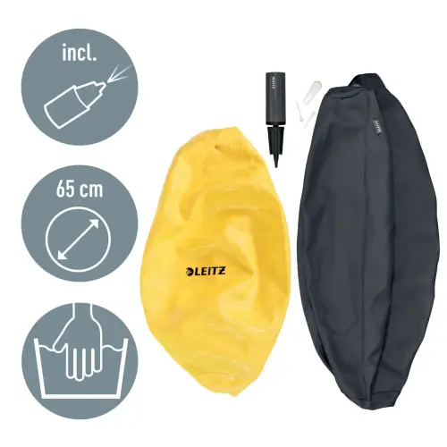 Ballon assise ergonomique Ergo Cosy Active - &Oslash;  65 cm - Noir - Leitz photo du produit