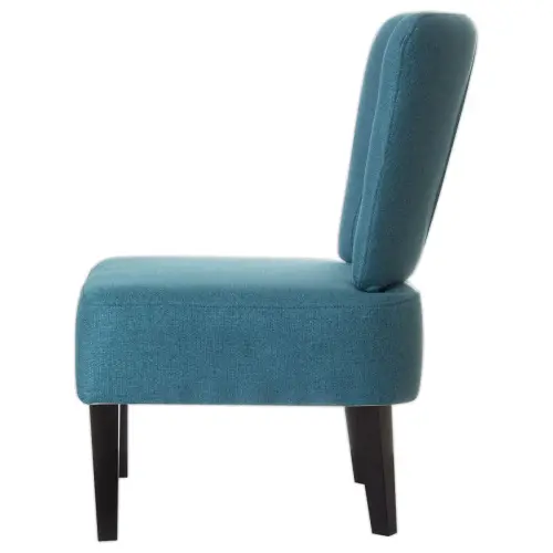 Fauteuil Brighton pieds noirs revêtement bleu photo du produit