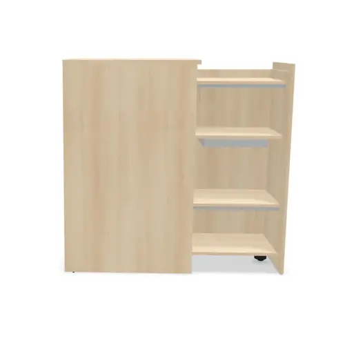 Tour de rangement - Ouverture à droite - H 130 cm - Acacia clair photo du produit