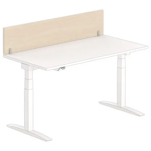 Cloisonnette pour bureau L. 160 acaciaclair/alu photo du produit