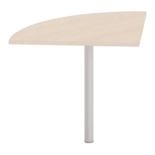Angle liaison bureau 2 pieds acacia clair/alu photo du produit
