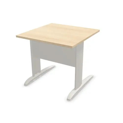 Table 80 x 80 acacia clair - pieds aluminium photo du produit