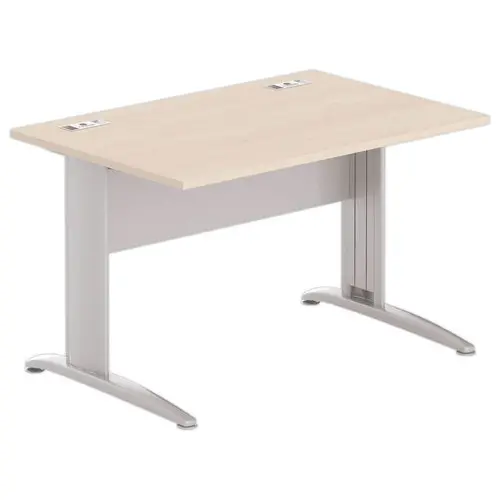 Bureau BUENOS AIRES - Plateau acacia et pieds alu - 120x80 cm - Fiducial photo du produit