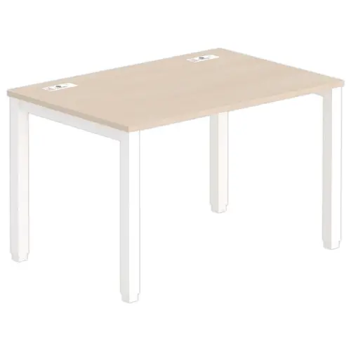 Bureau BRUXELLES 120 x 80 acacia- pieds blancs photo du produit