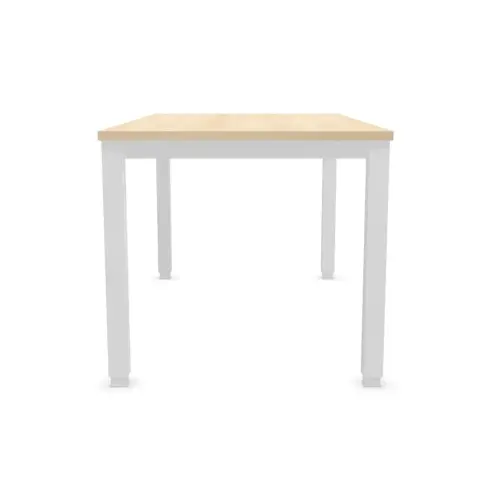 Bureau BRUXELLES 140 x 80 acacia - pieds blancs photo du produit