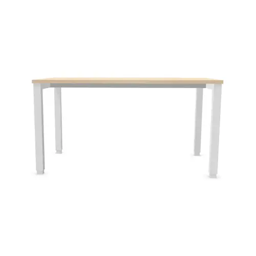Bureau BRUXELLES 140 x 80 acacia - pieds blancs photo du produit