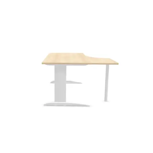 Bureau BUENOS AIRES compact retour à gauche acacia clair/blanc, L160 photo du produit