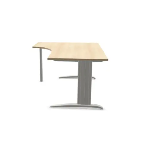 Bureau BUENOS AIRES compact retour à gauche acacia clair/alu photo du produit