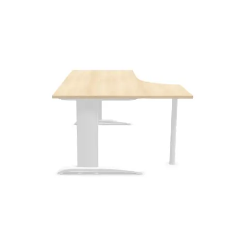 Bureau BUENOS AIRES compact retour à gauche acacia clair/blanc, L180 photo du produit