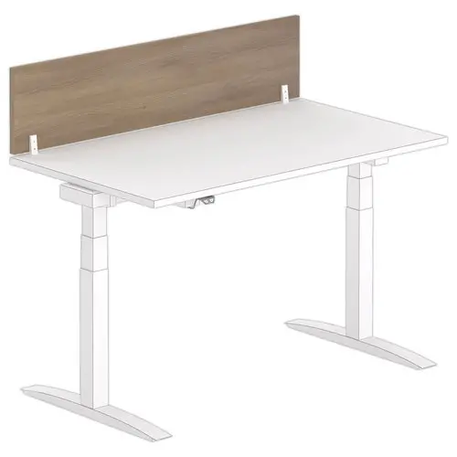 Cloisonnette pour bureau L 140 noyer/blanc photo du produit