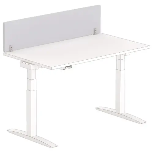 Cloisonnette pour bureau L. 140 gris/alu photo du produit