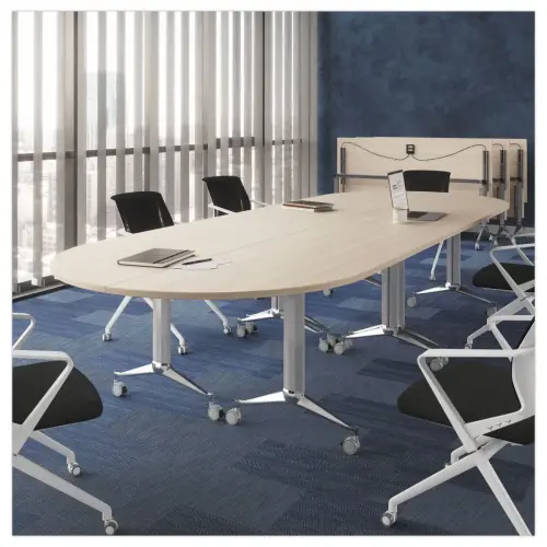 Table rabattable - 120 x 70 cm - H&ecirc;tre/Alu photo du produit