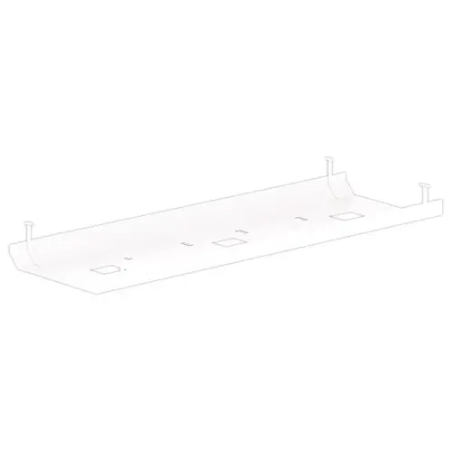 Goulotte double L 160 blanc photo du produit