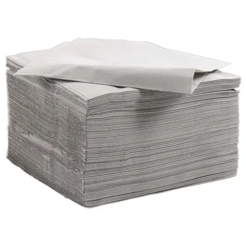 125 Serviettes ouatées - 2 plis - 33 x 33 cm - Gris - DUNI photo du produit