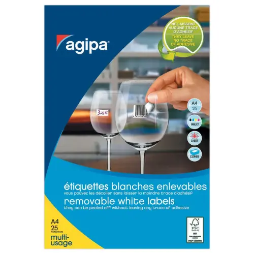 2 000 Etiquettes enlevables laser 35,6 x 16,9 mm photo du produit