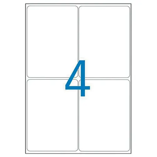 25 Planches d'étiquettes enlevables laser99,1x139 mm 100 étiq/boîte photo du produit