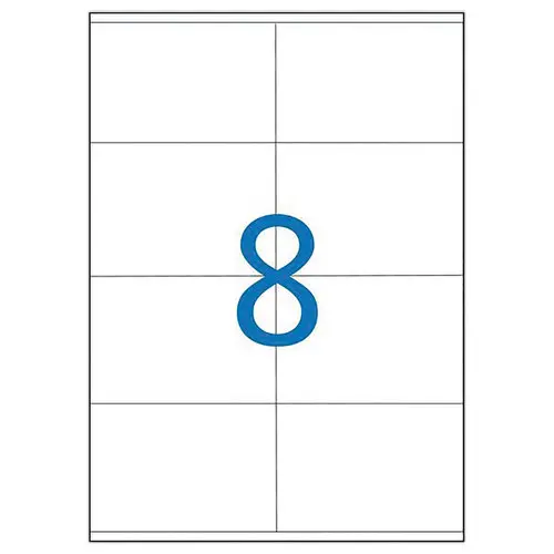 100 Planches d'&eacute;tiquettes multiusages 105x70 mm soit 800 &eacute;tiq/bo&icirc;te photo du produit